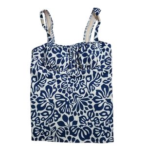Lands End Floral Tankini Top 14L